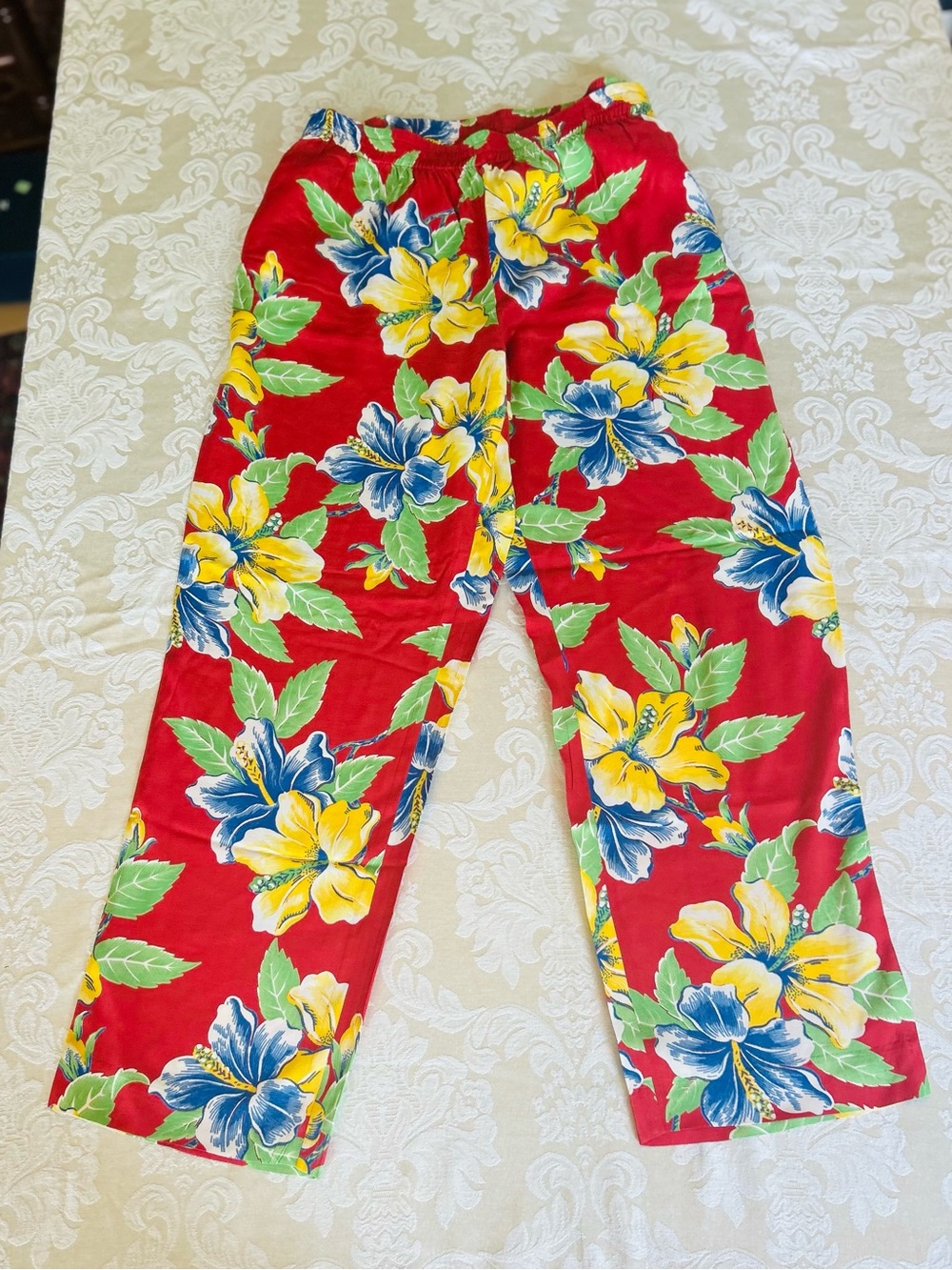 Polo by Ralph Lauren Multicolor Hawaiian Print Pants size 12 EUC
